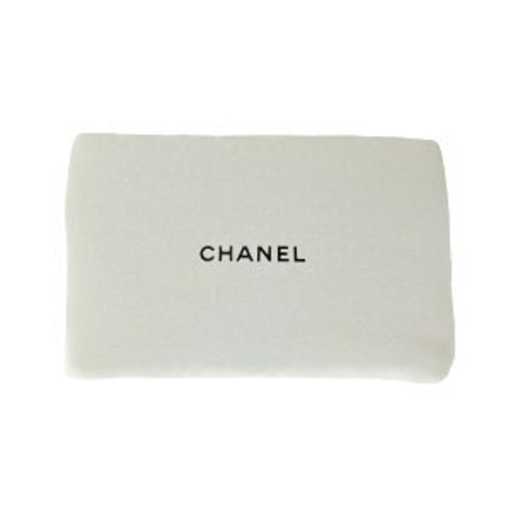 Chanel Le Blanc White Kit Logo Cosmetic Pouch White